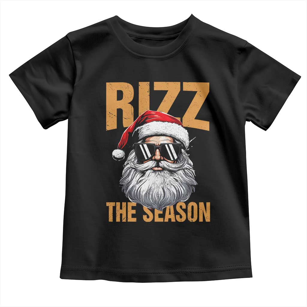 Funny Santa Rizz Christmas Toddler T Shirt Rizz The Season