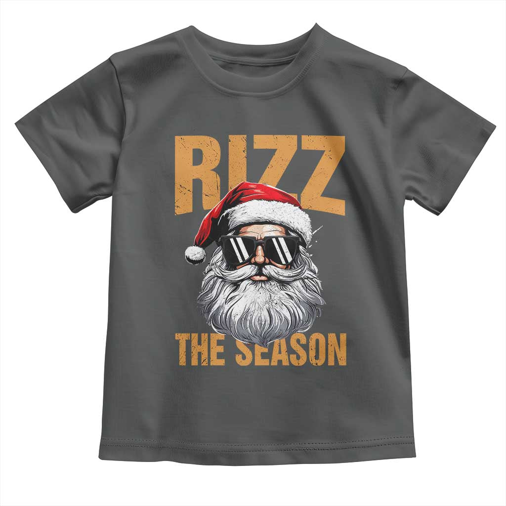 Funny Santa Rizz Christmas Toddler T Shirt Rizz The Season