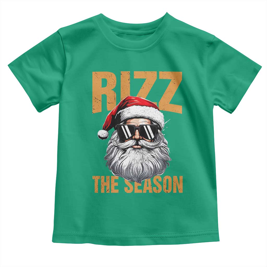 Funny Santa Rizz Christmas Toddler T Shirt Rizz The Season