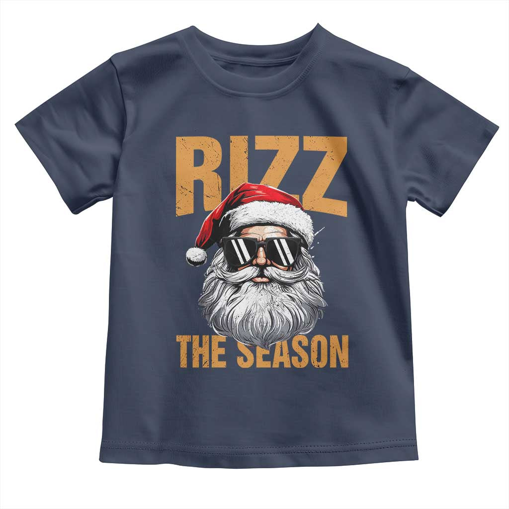 Funny Santa Rizz Christmas Toddler T Shirt Rizz The Season