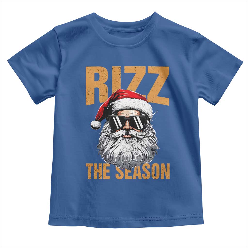 Funny Santa Rizz Christmas Toddler T Shirt Rizz The Season