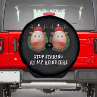 Funny Christmas Chest Joke Spare Tire Cover Stop Staring At My Reindeers Merry Titmas Boobs
