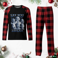 Funny Tuff Baby Meme Plaid Pajama Set Say You Swear Viral AI Niche Baby Holding Back Laugh - Wonder Print Shop