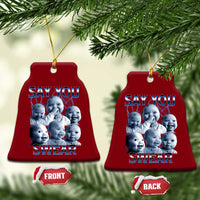 Funny Tuff Baby Meme Ceramic Ornament Say You Swear Viral AI Niche Baby Holding Back Laugh - Wonder Print Shop