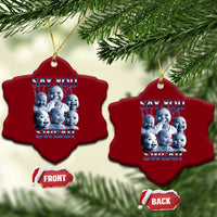 Funny Tuff Baby Meme Ceramic Ornament Say You Swear Viral AI Niche Baby Holding Back Laugh - Wonder Print Shop