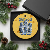 Funny Tuff Baby Meme Ceramic Ornament Say You Swear Viral AI Niche Baby Holding Back Laugh - Wonder Print Shop