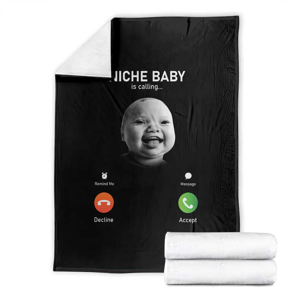 Funny Tuff Baby Meme Throw Blanket Tell ‘Em Son AI Niche Baby Motion Holding Laugh - Wonder Print Shop