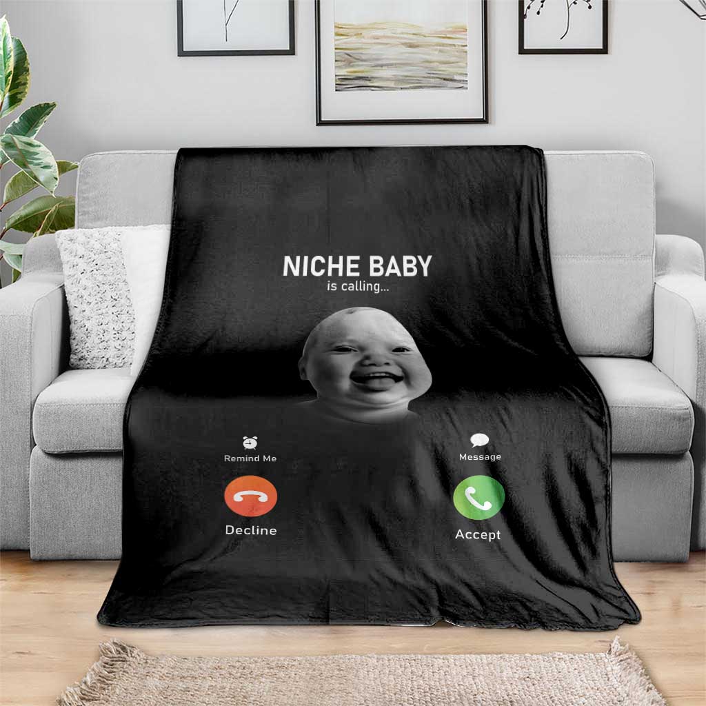 Funny Tuff Baby Meme Throw Blanket Tell ‘Em Son AI Niche Baby Motion Holding Laugh - Wonder Print Shop