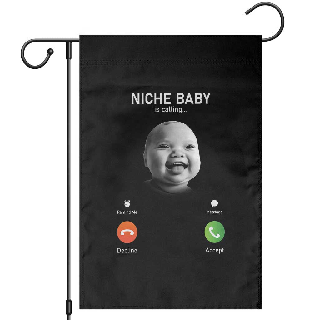 Funny Tuff Baby Meme Garden Flag Tell ‘Em Son AI Niche Baby Motion Holding Laugh - Wonder Print Shop