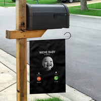 Funny Tuff Baby Meme Garden Flag Tell ‘Em Son AI Niche Baby Motion Holding Laugh - Wonder Print Shop