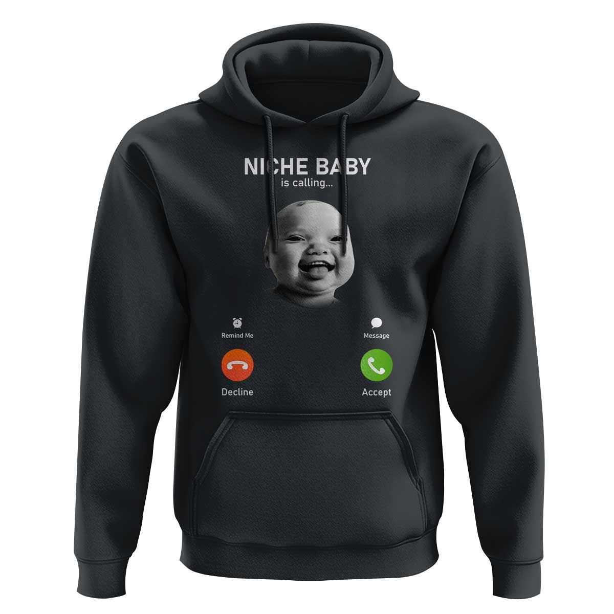 Funny Tuff Baby Meme Hoodie Tell ‘Em Son AI Niche Baby Motion Holding Laugh - Wonder Print Shop