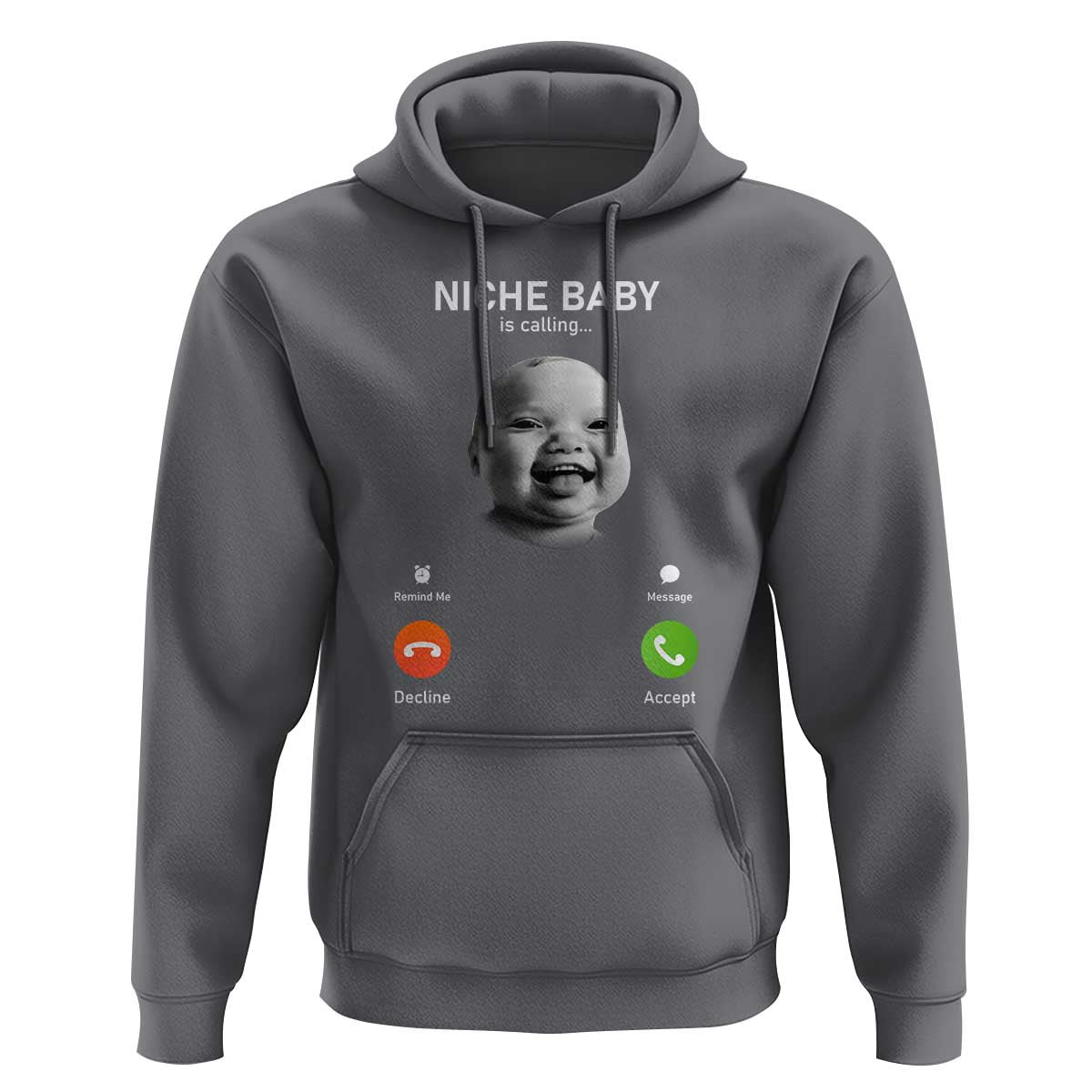 Funny Tuff Baby Meme Hoodie Tell ‘Em Son AI Niche Baby Motion Holding Laugh - Wonder Print Shop