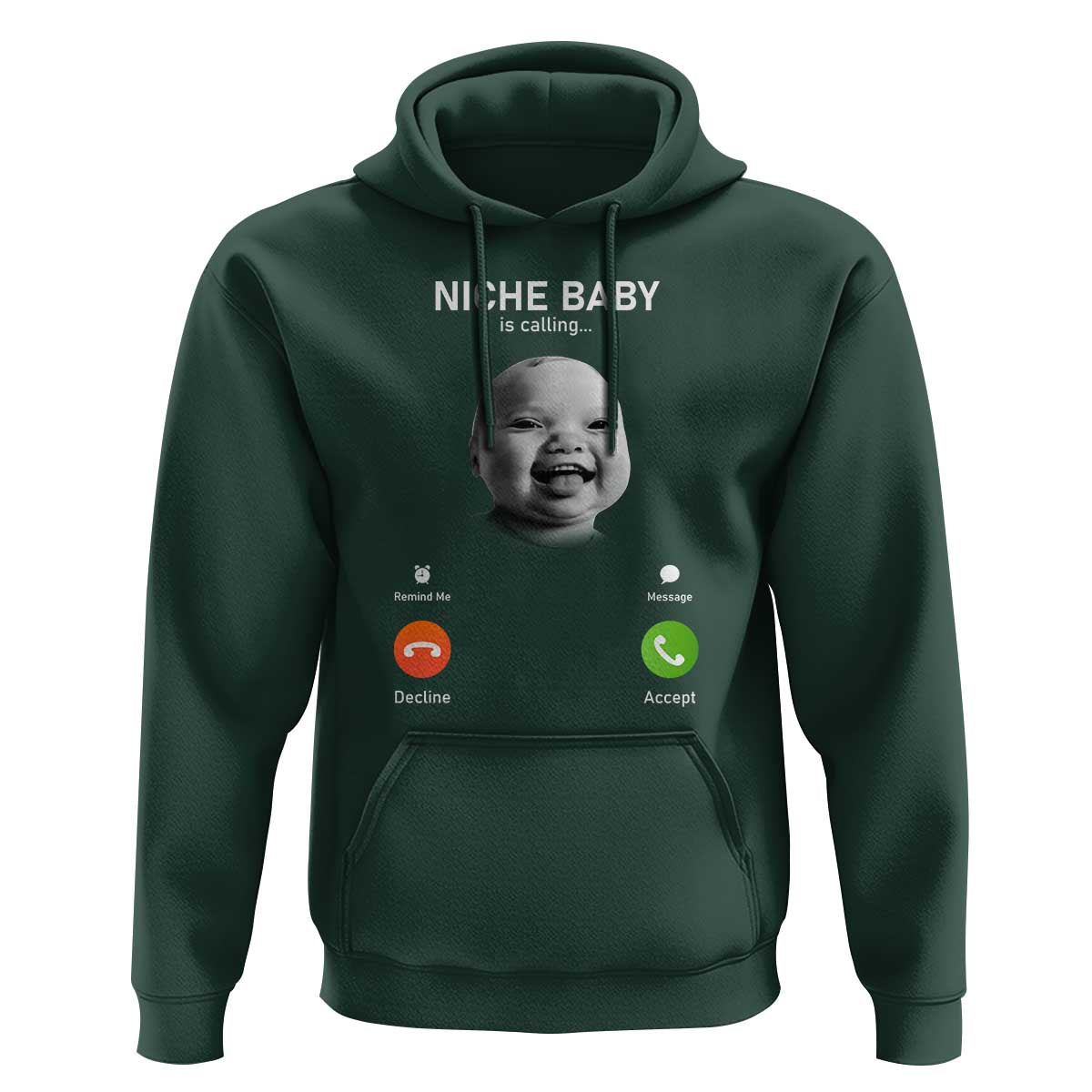 Funny Tuff Baby Meme Hoodie Tell ‘Em Son AI Niche Baby Motion Holding Laugh - Wonder Print Shop