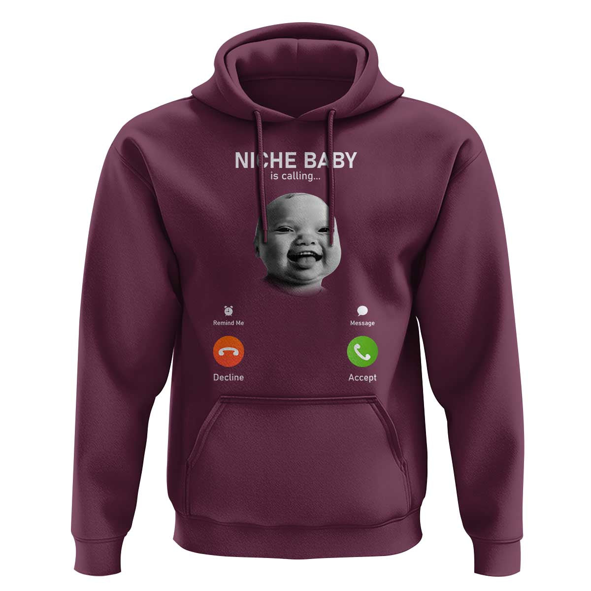 Funny Tuff Baby Meme Hoodie Tell ‘Em Son AI Niche Baby Motion Holding Laugh - Wonder Print Shop