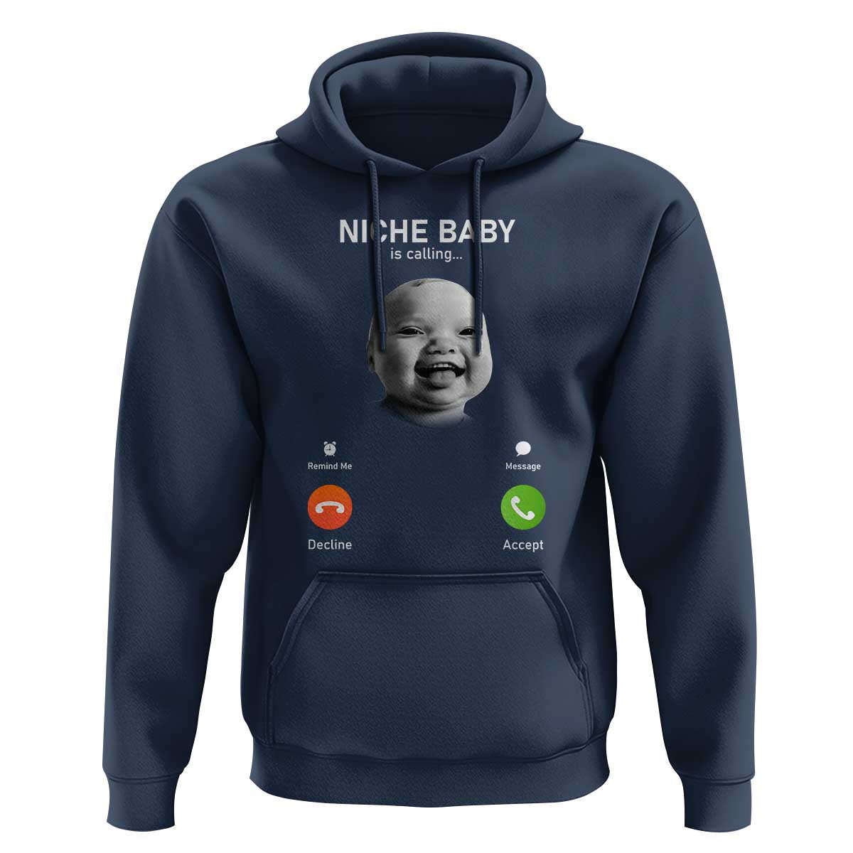 Funny Tuff Baby Meme Hoodie Tell ‘Em Son AI Niche Baby Motion Holding Laugh - Wonder Print Shop