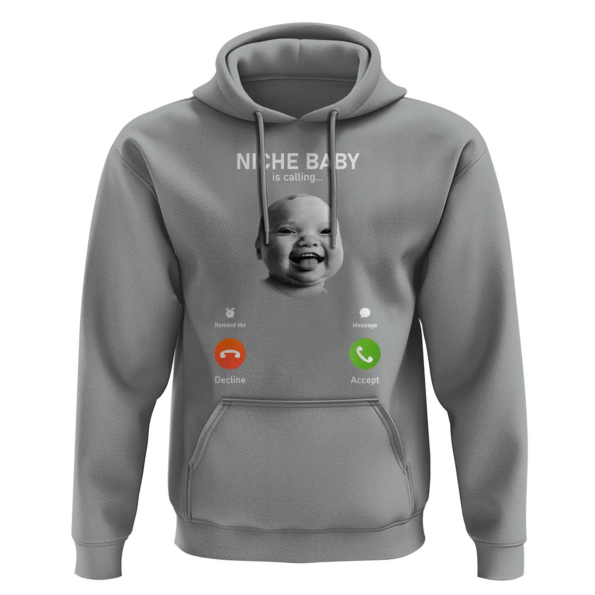 Funny Tuff Baby Meme Hoodie Tell ‘Em Son AI Niche Baby Motion Holding Laugh - Wonder Print Shop