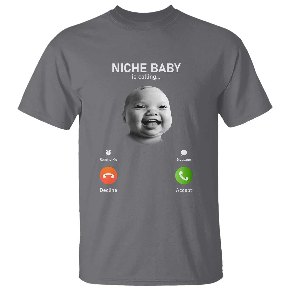 Funny Tuff Baby Meme T Shirt Tell ‘Em Son AI Niche Baby Motion Holding Laugh - Wonder Print Shop