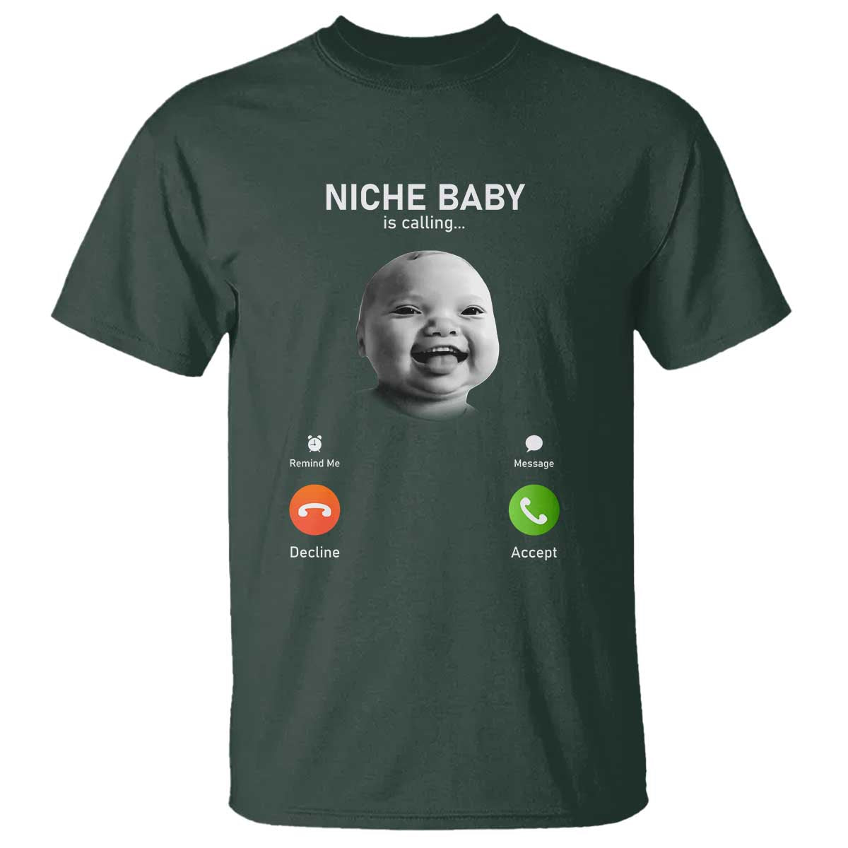 Funny Tuff Baby Meme T Shirt Tell ‘Em Son AI Niche Baby Motion Holding Laugh - Wonder Print Shop