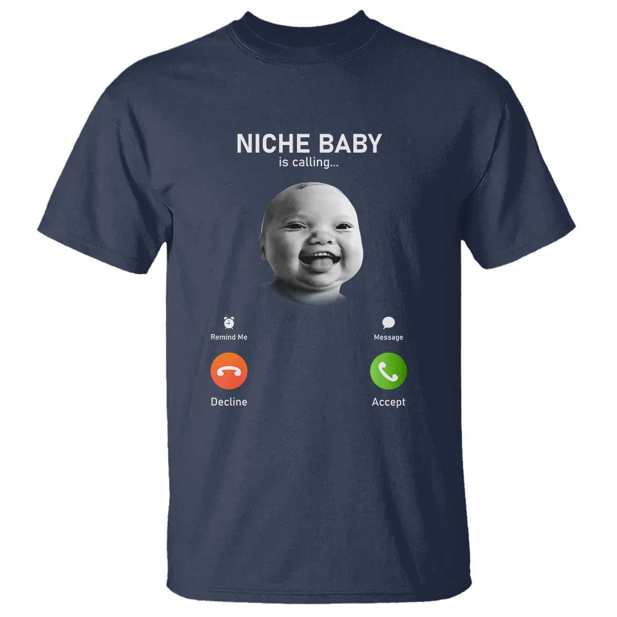 Funny Tuff Baby Meme T Shirt Tell ‘Em Son AI Niche Baby Motion Holding Laugh - Wonder Print Shop