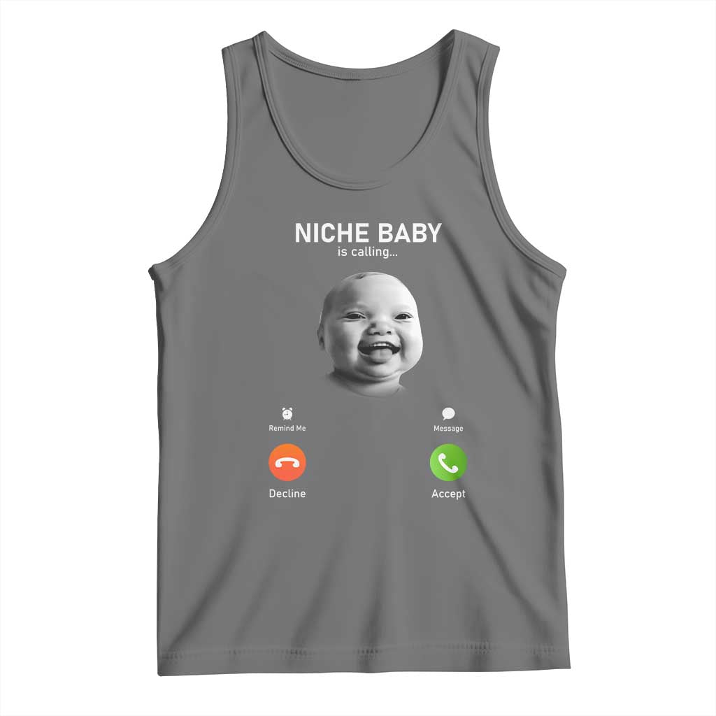 Funny Tuff Baby Meme Tank Top Tell ‘Em Son AI Niche Baby Motion Holding Laugh - Wonder Print Shop