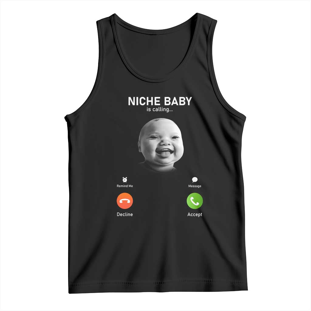 Funny Tuff Baby Meme Tank Top Tell ‘Em Son AI Niche Baby Motion Holding Laugh - Wonder Print Shop