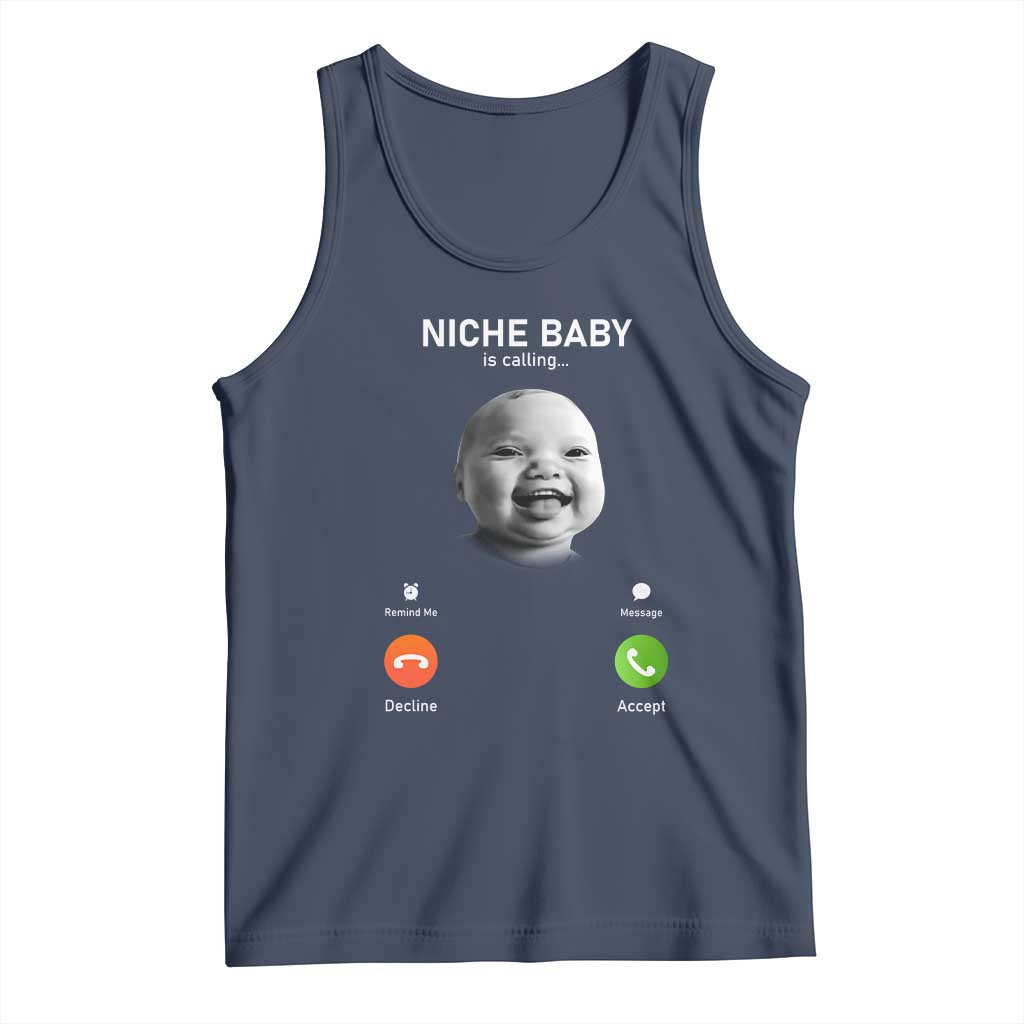 Funny Tuff Baby Meme Tank Top Tell ‘Em Son AI Niche Baby Motion Holding Laugh - Wonder Print Shop