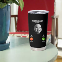 Funny Tuff Baby Meme Tumbler Cup Tell ‘Em Son AI Niche Baby Motion Holding Laugh - Wonder Print Shop