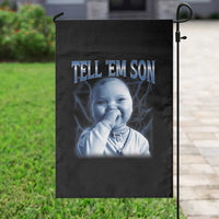 Funny Giggling Niche Baby Is Calling Garden Flag Tuff Baby AI Laughing Gen Alpha Meme - Wonder Print Shop