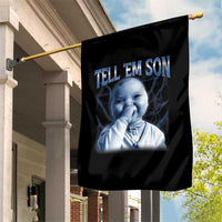 Funny Giggling Niche Baby Is Calling Garden Flag Tuff Baby AI Laughing Gen Alpha Meme - Wonder Print Shop