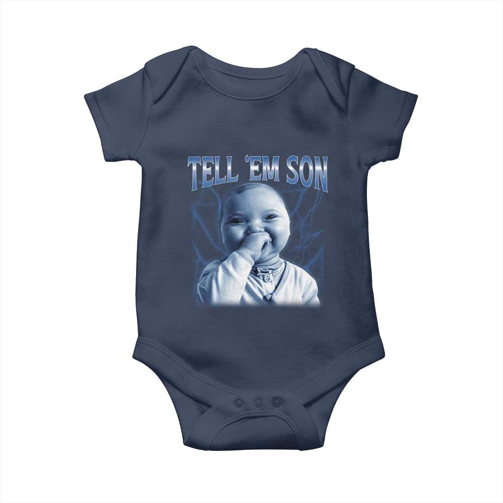 Funny Giggling Niche Baby Is Calling Baby Onesie Tuff Baby AI Laughing Gen Alpha Meme - Wonder Print Shop