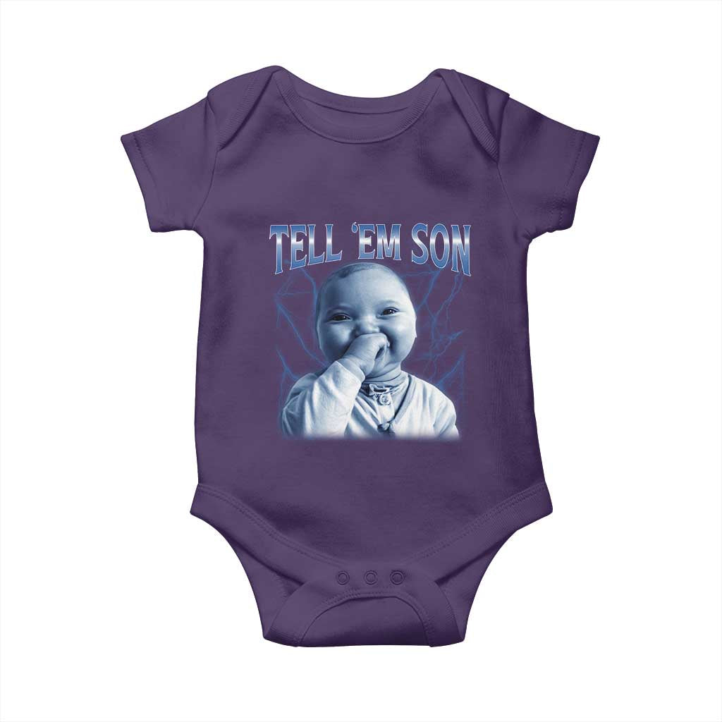 Funny Giggling Niche Baby Is Calling Baby Onesie Tuff Baby AI Laughing Gen Alpha Meme - Wonder Print Shop