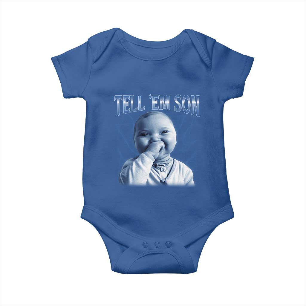 Funny Giggling Niche Baby Is Calling Baby Onesie Tuff Baby AI Laughing Gen Alpha Meme - Wonder Print Shop