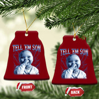 Funny Giggling Niche Baby Is Calling Ceramic Ornament Tuff Baby AI Laughing Gen Alpha Meme - Wonder Print Shop