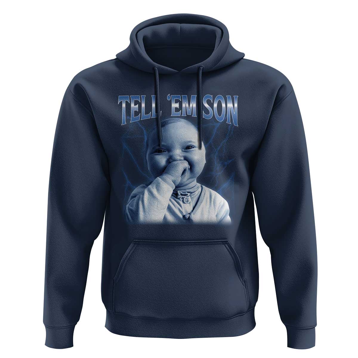 Funny Giggling Niche Baby Is Calling Hoodie Tuff Baby AI Laughing Gen Alpha Meme - Wonder Print Shop