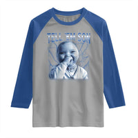 Funny Giggling Niche Baby Is Calling Raglan Shirt Tuff Baby AI Laughing Gen Alpha Meme - Wonder Print Shop