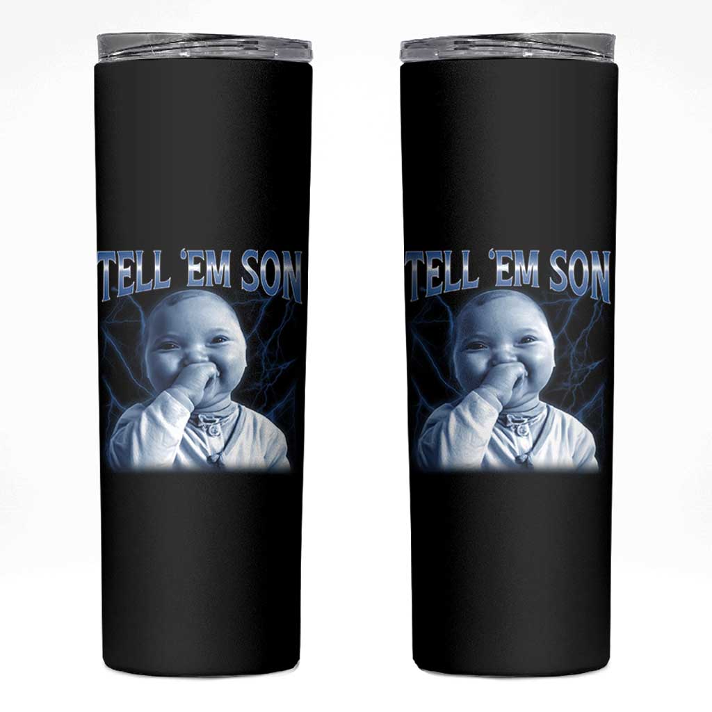 Funny Giggling Niche Baby Is Calling Skinny Tumbler Tuff Baby AI Laughing Gen Alpha Meme - Wonder Print Shop
