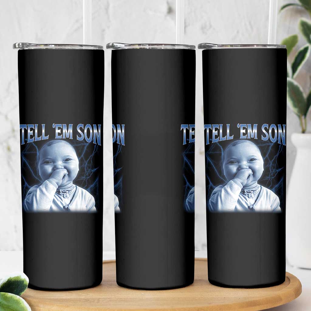 Funny Giggling Niche Baby Is Calling Skinny Tumbler Tuff Baby AI Laughing Gen Alpha Meme - Wonder Print Shop