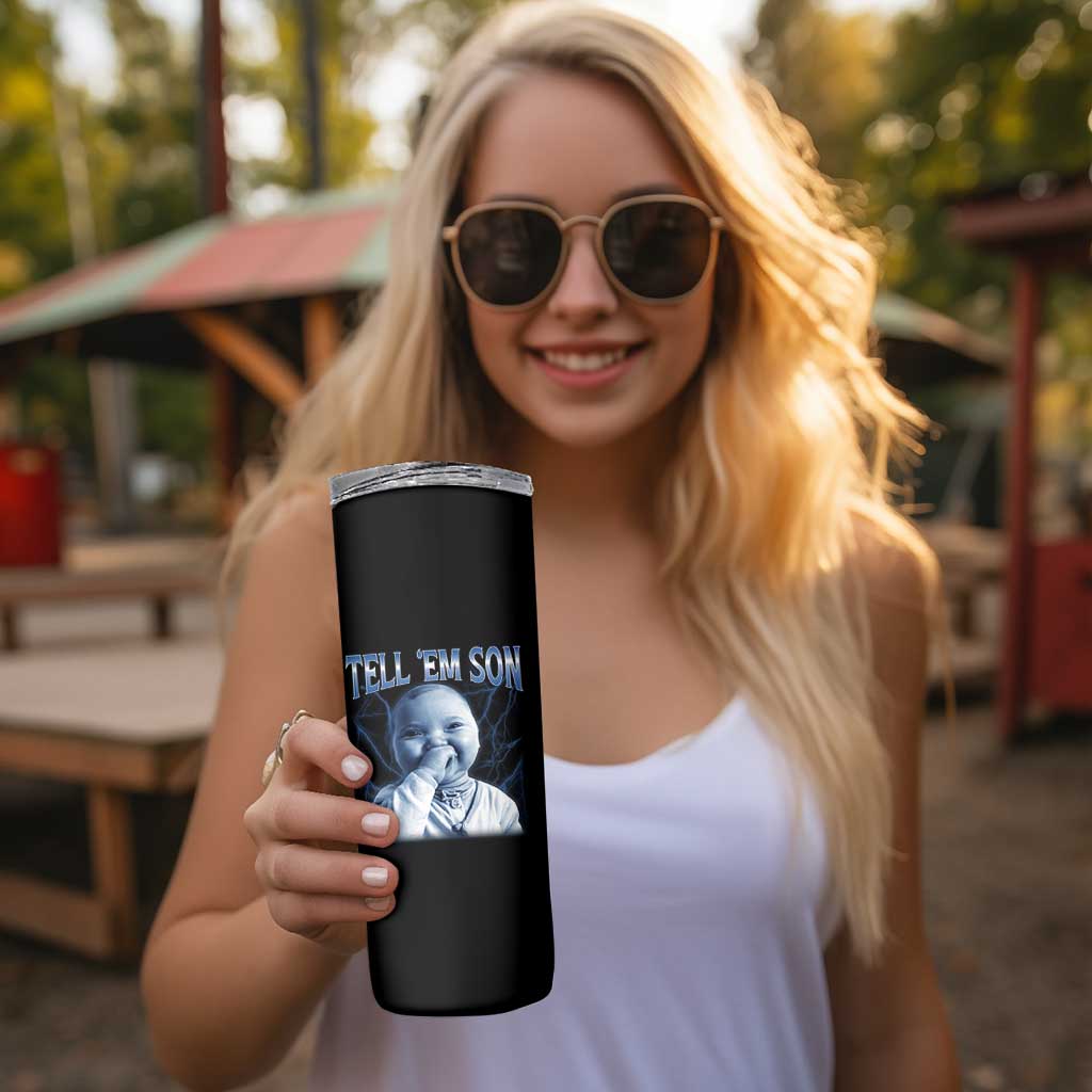 Funny Giggling Niche Baby Is Calling Skinny Tumbler Tuff Baby AI Laughing Gen Alpha Meme - Wonder Print Shop