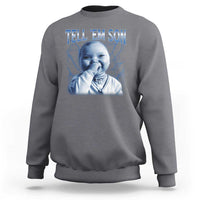 Funny Giggling Niche Baby Is Calling Sweatshirt Tuff Baby AI Laughing Gen Alpha Meme - Wonder Print Shop