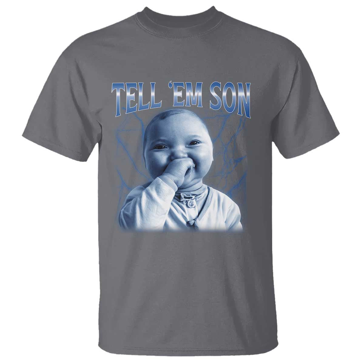 Funny Giggling Niche Baby Is Calling T Shirt Tuff Baby AI Laughing Gen Alpha Meme - Wonder Print Shop