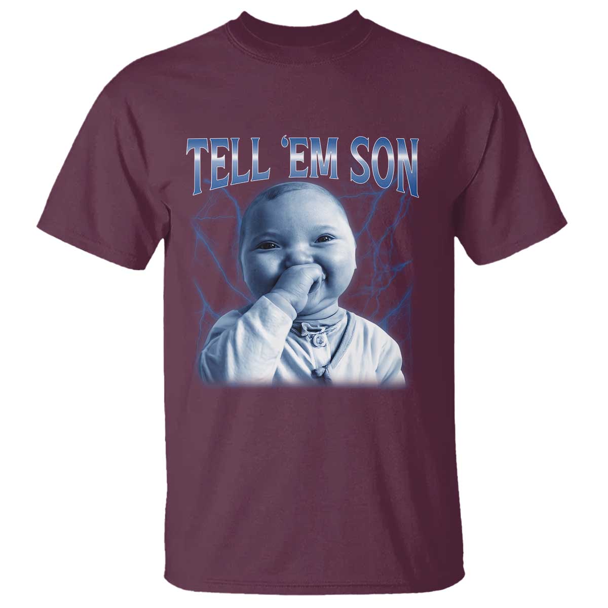 Funny Giggling Niche Baby Is Calling T Shirt Tuff Baby AI Laughing Gen Alpha Meme - Wonder Print Shop