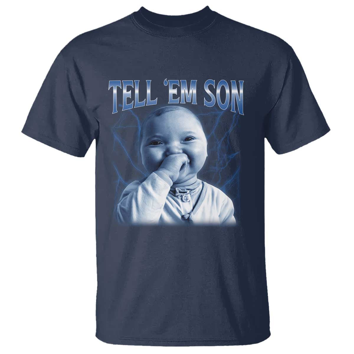 Funny Giggling Niche Baby Is Calling T Shirt Tuff Baby AI Laughing Gen Alpha Meme - Wonder Print Shop