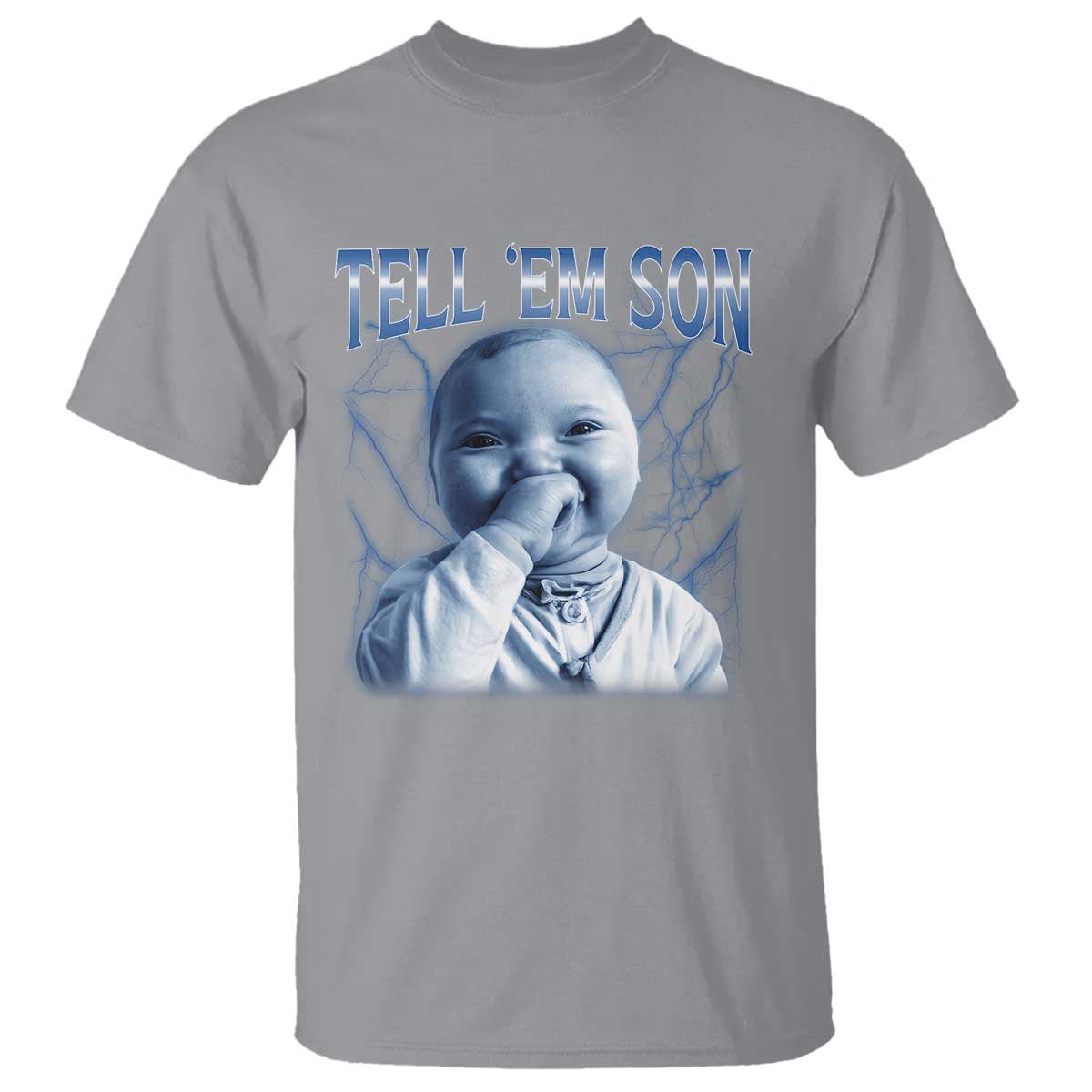 Funny Giggling Niche Baby Is Calling T Shirt Tuff Baby AI Laughing Gen Alpha Meme - Wonder Print Shop