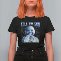 Funny Giggling Niche Baby Is Calling T Shirt For Women Tuff Baby AI Laughing Gen Alpha Meme - Wonder Print Shop