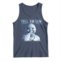 Funny Giggling Niche Baby Is Calling Tank Top Tuff Baby AI Laughing Gen Alpha Meme - Wonder Print Shop