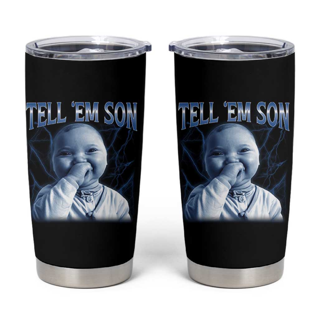 Funny Giggling Niche Baby Is Calling Tumbler Cup Tuff Baby AI Laughing Gen Alpha Meme - Wonder Print Shop