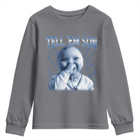 Funny Giggling Niche Baby Is Calling Youth Sweatshirt Tuff Baby AI Laughing Gen Alpha Meme - Wonder Print Shop