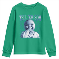 Funny Giggling Niche Baby Is Calling Youth Sweatshirt Tuff Baby AI Laughing Gen Alpha Meme - Wonder Print Shop