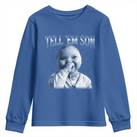 Funny Giggling Niche Baby Is Calling Youth Sweatshirt Tuff Baby AI Laughing Gen Alpha Meme - Wonder Print Shop