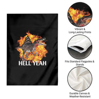 Spinosaurus Racha Explosion Hell Yeah Garden Flag Dinosaur Shrieks Meme Funny Prehistoric Fire Blast - Wonder Print Shop